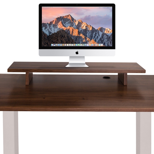 EFFYDESK Deskshelf - Solid Wood Monitor Riser Sturdy Computer Monitor Riser and Multi-Purpose Desktop Storage Organizer Shelf for Laptop and Desktop