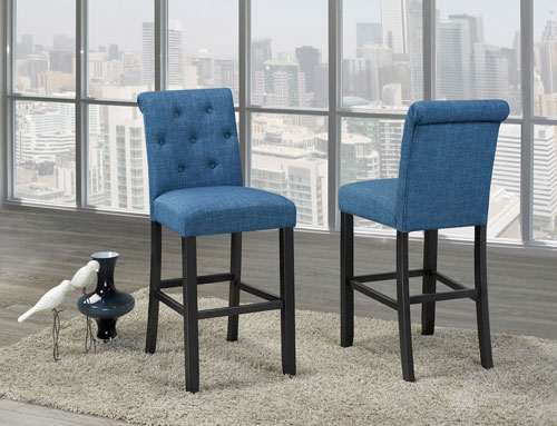 Tinga Contemporary Bar Height Barstool Set of Blue Best