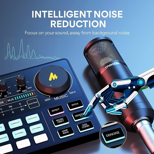 Boîte ouverte – Carte son DJ tout-EN-UN portative Maonocaster Lite de MAONO avec microphone à large membrane de 25 mm