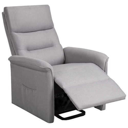 Fauteuil inclinable contemporain Ariel - Gris pâle