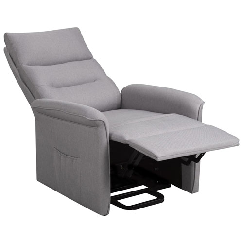 Fauteuil inclinable contemporain Ariel - Gris pâle