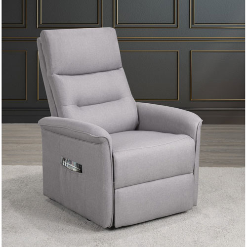 Fauteuil inclinable contemporain Ariel - Gris pâle