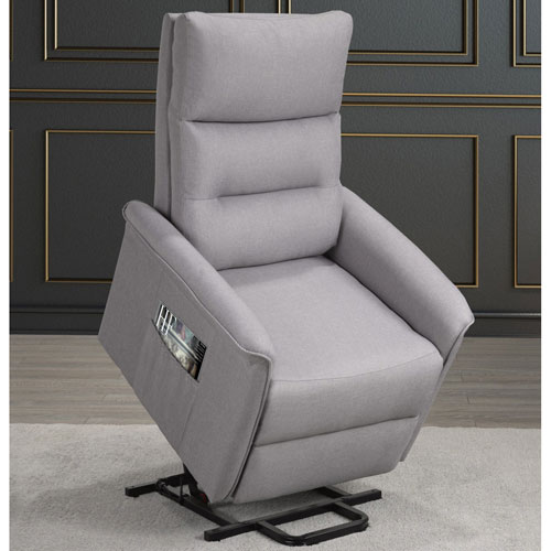Fauteuil inclinable contemporain Ariel - Gris pâle