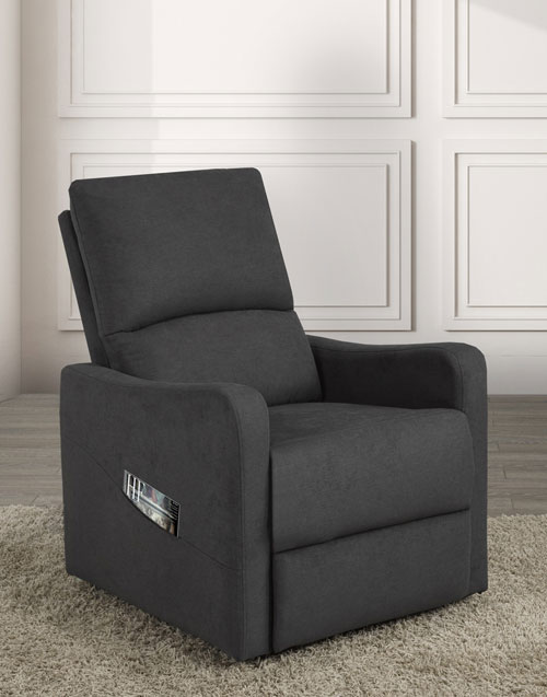 Fauteuil inclinable électrique contemporain Willow - Gris foncé