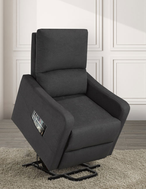 Fauteuil inclinable électrique contemporain Willow - Gris foncé