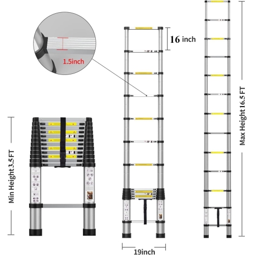 Vlio 5m outlet telescopic ladder