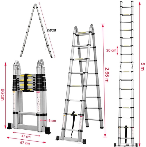 16 foot store collapsible ladder