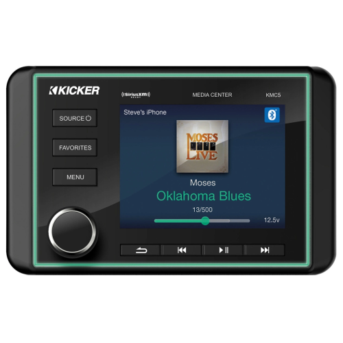 Kicker 46KMC5 KMC5 Weather-Resistant Gauge-Style Media Center w/Bluetooth; RoHS Compliant