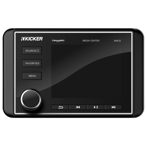 Kicker 46KMC5 KMC5 Weather-Resistant Gauge-Style Media Center w/Bluetooth; RoHS Compliant