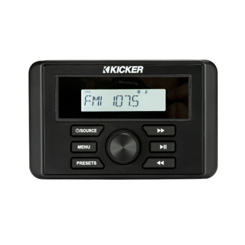 Kicker 46KMC3 KMC3 Weather-Resistant Gauge-Style Media Center w/Bluetooth; RoHS Compliant