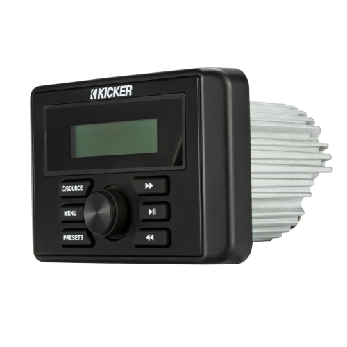 Kicker 46KMC3 KMC3 Weather-Resistant Gauge-Style Media Center w/Bluetooth; RoHS Compliant