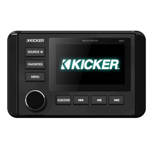 Kicker 46KMC4 KMC4 Weather-Resistant Gauge-Style Media Center w/Bluetooth; RoHS Compliant