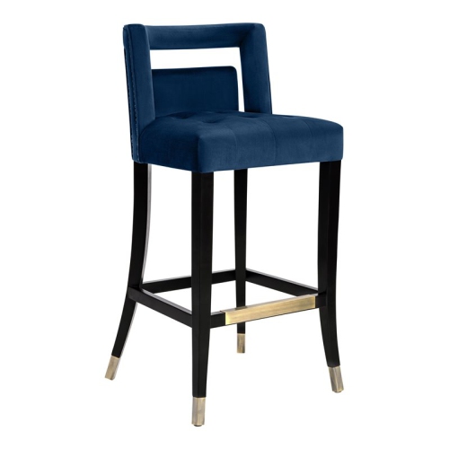 TOV FURNITURE  Hart 30.3" Transitional Velvet Upholstered Bar Stool In In Navy I absolutely love the counter stool! It’s really beautiful and very comfortable