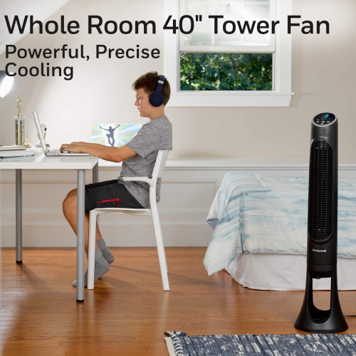 Honeywell 40 QuietSet Tower Whole Room Tower Fan, White,, 43% OFF