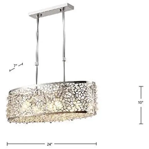 A|M Lighting Franco 6-Lights Modern Pendant Light Fixtures, Modern Chandelier Light Fixture