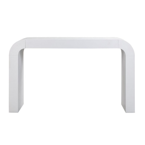 TOV Furniture Hump 31.9"H Modern Acacia Wood Console Table in White