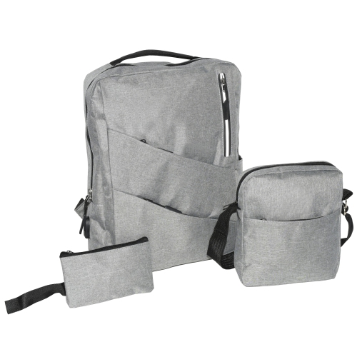 CLUB ROCHELIER  Backpack 3 Piece Set In Grey