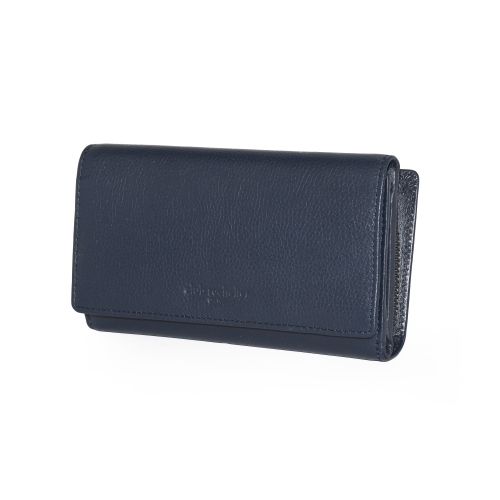 Club Rochelier Ladies Medium Leather Clutch Navy