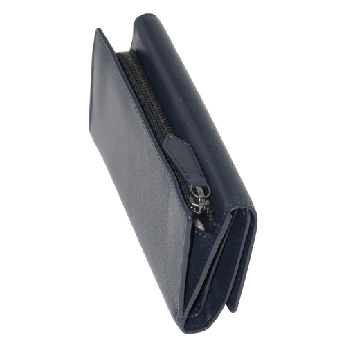 Club Rochelier Ladies Medium Leather Clutch Navy