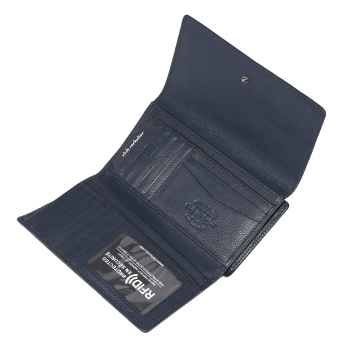 Club Rochelier Ladies Medium Leather Clutch Navy