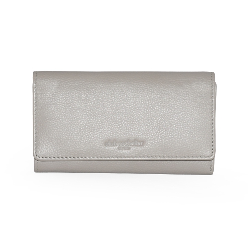 CLUB ROCHELIER  Ladies Medium Leather Clutch Taupe In Multicolor