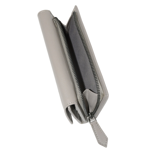 Club Rochelier Ladies Medium Leather Clutch Taupe