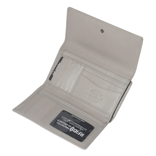 Club Rochelier Ladies Medium Leather Clutch Taupe