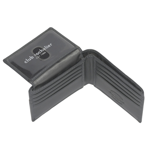 Club Rochelier Slimfold Wallet with Removable ID Charcoal