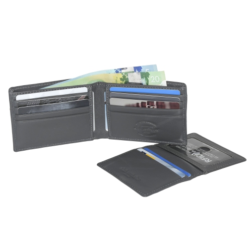 Club Rochelier Slimfold Wallet with Removable ID Charcoal