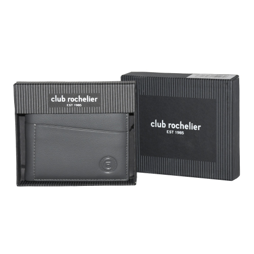 Club Rochelier Slimfold Wallet with Removable ID Charcoal