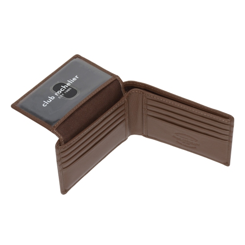 Club Rochelier Slimfold Wallet with Removable ID Brown