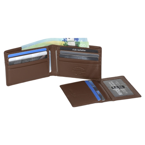 Club Rochelier Slimfold Wallet with Removable ID Brown
