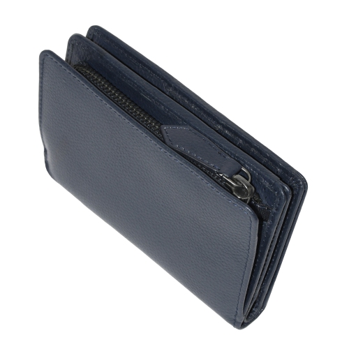 Club Rochelier Ladies Medium Leather Bifold Wallet Navy