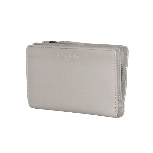 Club Rochelier Ladies Medium Leather Bifold Wallet Taupe