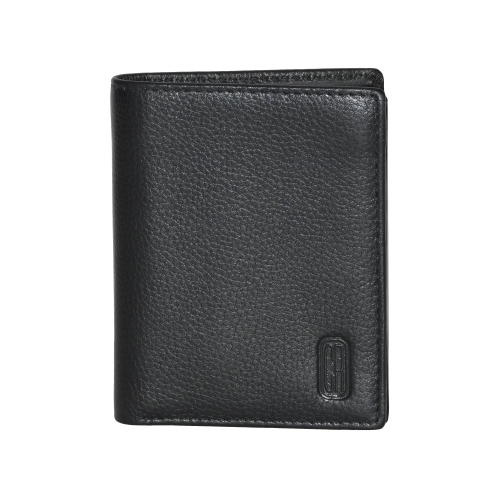 Club Rochelier Men's Snap Cardholder and Billfold Wallet Black