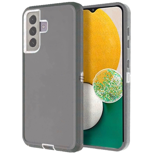 CSMART  【】 Anti-Drop Triple 3 Layers Shockproof Heavy Duty Defender Hard Case for Samsung Galaxy A14 5G In Grey