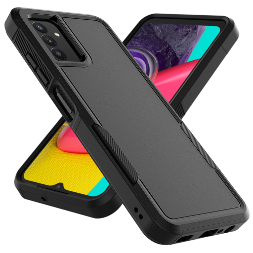 【CSmart】 Étui Coque rigide pour pare-chocs en caoutchouc résistant à deux couches pour Samsung Galaxy A14 5G, Noir