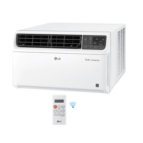 LG  14, 000 Btu Dual Inverter Smart Window Air Conditioner, Cools 800 Sq. Ft, Ultra Quiet, Up to 25% Savings, Energy Star, Works Thinq, Amazon Alexa Hey Google 115V - (Lw1522Ivsm) It gets really how in my place because I live in a desert area and I turn on the air conditioner and in 10-15 minutes my place is cooled down