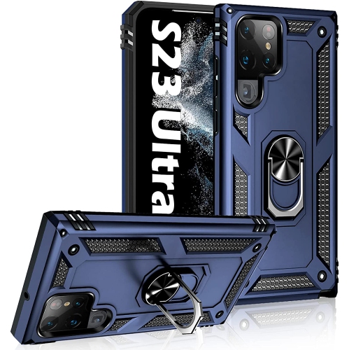 SUPERSHIELD  【】 Heavy Duty Full-Body Armor Shockproof Bumper Hard Back Protective Defender Case \w Kickstand Ring Phone Holder Case for Samsung