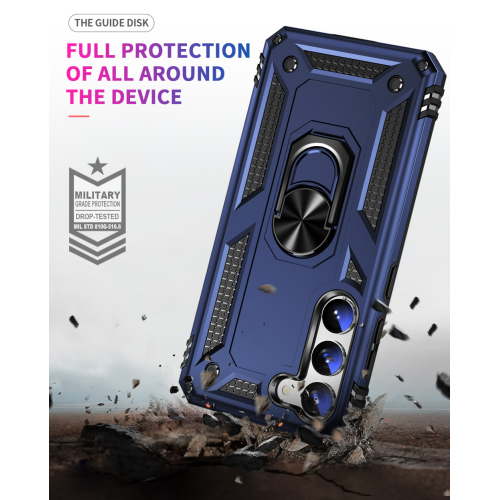 [SuperShield] Étui protecteur antichoc robuste intégral Armor pour Galaxy S23 5G de Samsung, étui protecteur arrière rigide, béquille et support pour