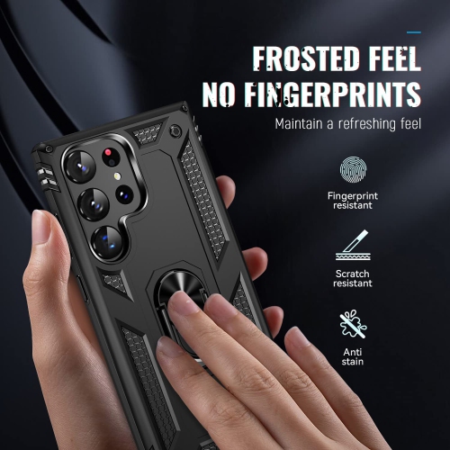 [SuperShield] Étui protecteur antichoc robuste intégral Armor pour Galaxy S23 5G de Samsung, étui protecteur arrière rigide, béquille et support pour