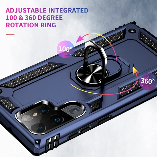 [SuperShield] Étui protecteur rigide/antichoc/contour protecteur arrière/béquille Ring pour Galaxy S23 plus/S23+ 5G de Samsung