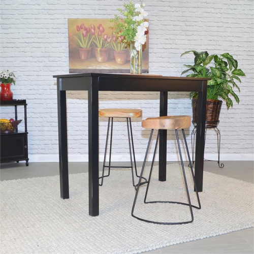 Pemberly Row Transitional Solid Wood 25" Counter Stool in Natural