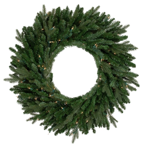 Real Touch™ Pre-Lit Grande Spruce Artificial Christmas Wreath - 48" - Clear Lights