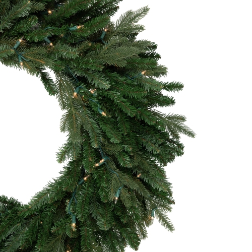 Real Touch™ Pre-Lit Grande Spruce Artificial Christmas Wreath - 48" - Clear Lights