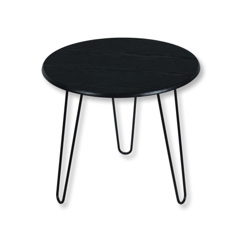 ITY INTERNATIONAL  - Round Side Table, Made Of Mdf, 19" X 16.5" In Black