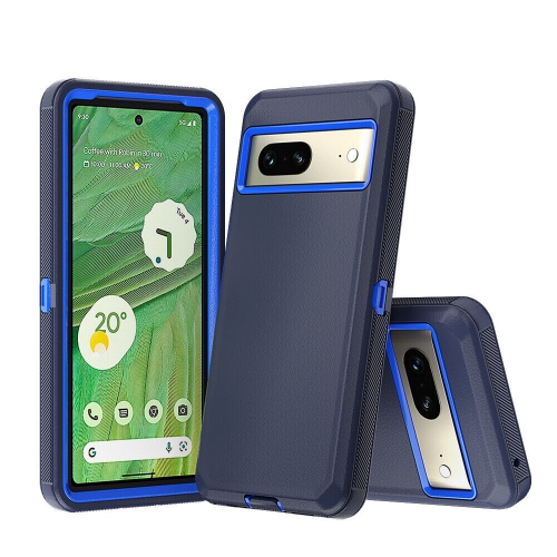 CSMART  【】 Anti-Drop Triple 3 Layers Shockproof Heavy Duty Defender Hard Case for Google Pixel 7 In Navy