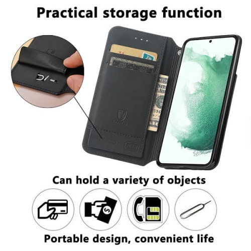 Compatible with Samsung Galaxy S23 Plus 5G Wallet Case, Premium Leather Flip Case with Card Slots Kickstand Magnetic Buckle Shockproof Protective
