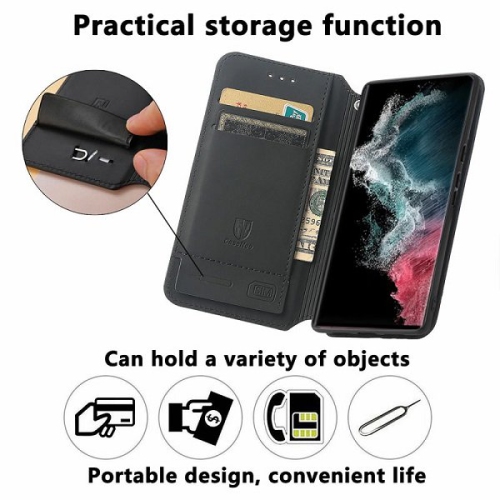 Compatible with Samsung Galaxy S23 Ultra 5G Wallet Case,Premium Leather Flip Wallet Case with Card Slots Kickstand Magnetic Buckle Shockproof