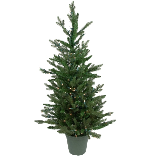 Real Touch™ Pre-Lit Medium Grande Spruce Artificial Potted Christmas Tree - 4' - Clear Lights